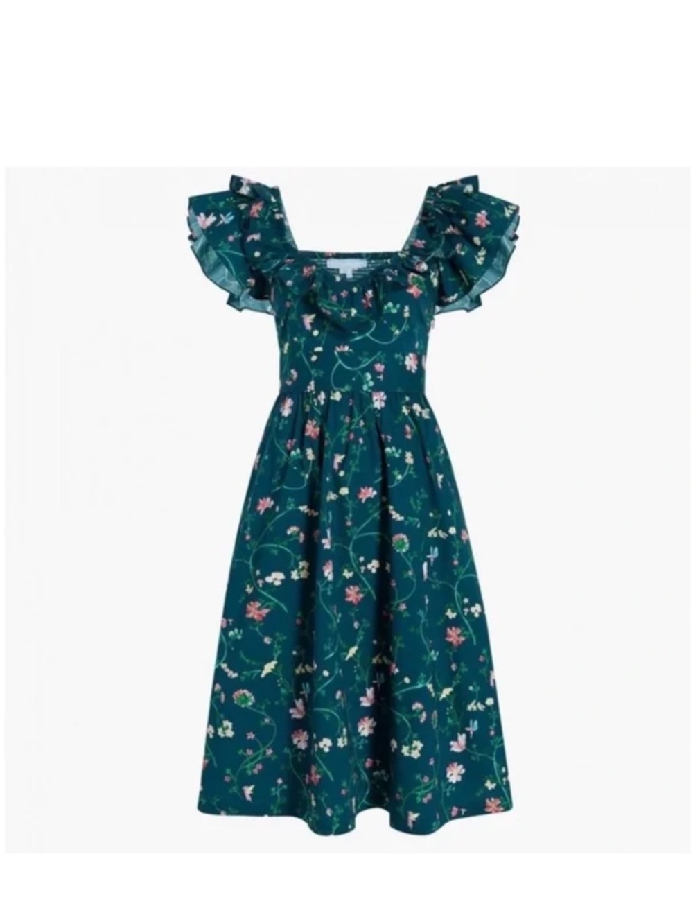 Hill House Ava Nap Cotton Dress in the Moody Floral pattern